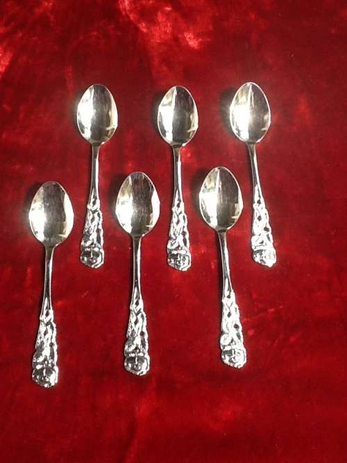 Spoons A Set of Six Teaspoons, Elwezetta Speculum Plate, Holland. was