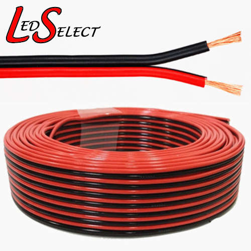 Wires Wire Twin Flex Ripcord 1 5mm Diameter Black Red LOCAL STOCK