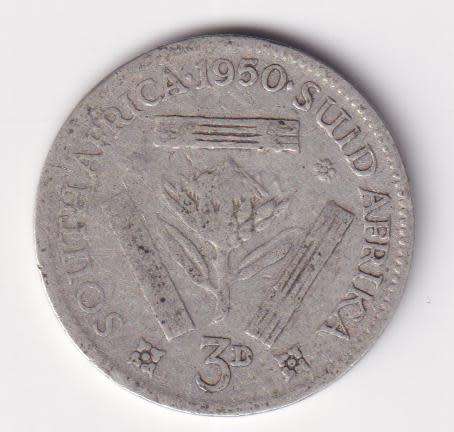 Threepence Union Of South Africa Tickey Pence Silver Km