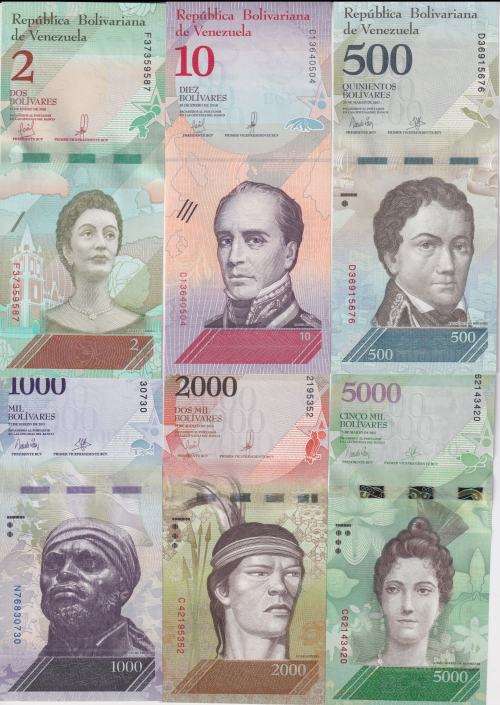 The Americas Special Venezuela Banknotes Various Bolivars