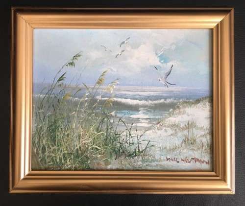 Paintings Karl Neumann Original Sea Scape Oil Canvas