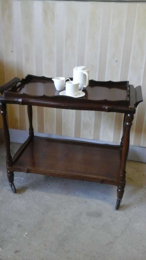 Other Furniture ABSOLUTELY EXQUISITE VINTAGE IMBUIA TEA TROLLEY