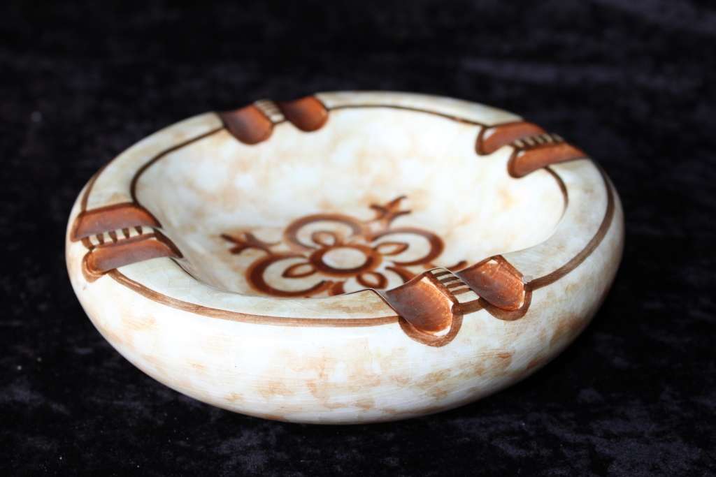 Other Porcelain Ceramics Hand Painted Espana Ashtray For Sale In