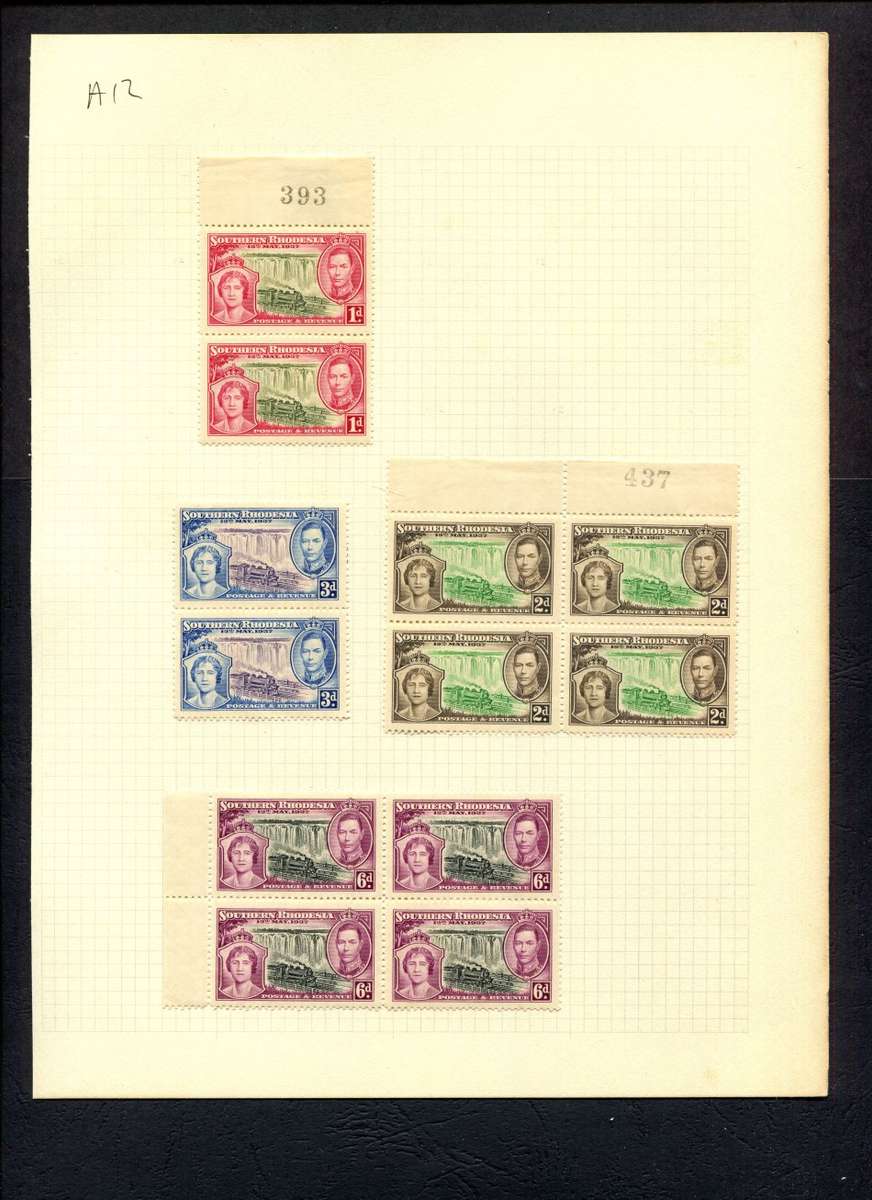 Zimbabwe Rhodesia Nyasaland Southern Rhodesia Stamps Mounted