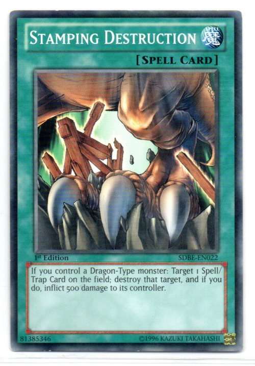 Trading Cards Yu Gi Oh Stamping Destruction St Ed Common Saga