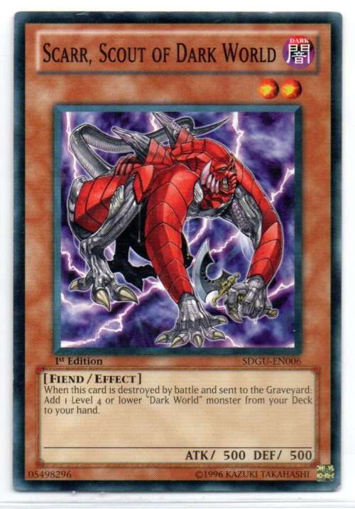 Trading Cards Yu Gi Oh Scarr Scout Of Dark World St Ed Common