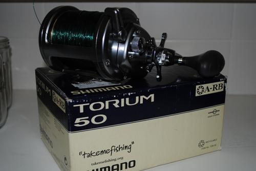 Shimano Torium 50 Fishing Reel - with 650m of 832 Sufix Braid and 600m of  Awa Shinna Nylon