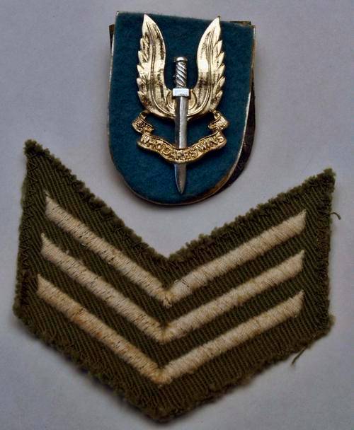 Other Badges & Insignia Rhodesian SAS Cap Badge with original backing