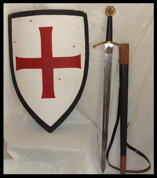 Swords Excelent Knights Templar Sword And Shield Was Sold For R1