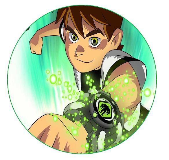 Cake Decorating - Ben 10 Round Cake topper & Cupcake Toppers Pack was