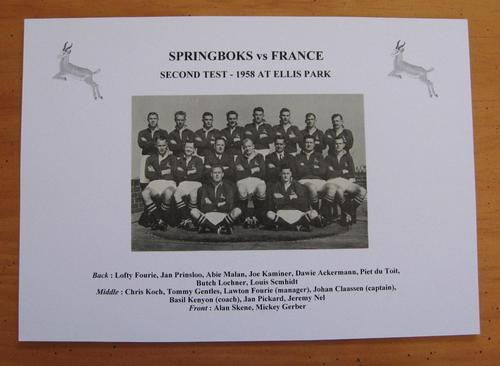 Résultat de recherche d'images pour "france springboks 1958"