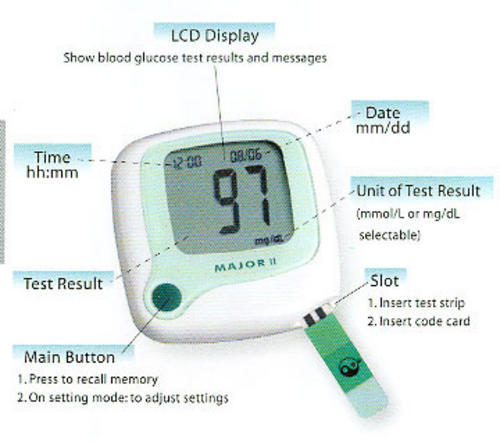 major 2 glucose meter