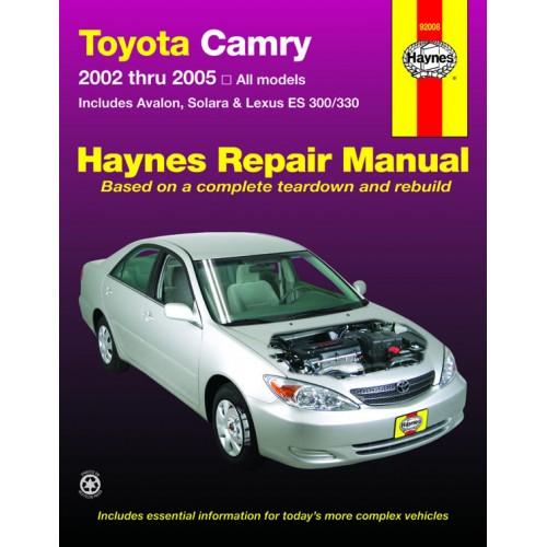 Haynes 92008 Toyota Camry 2002 to 2006 Repair Manual