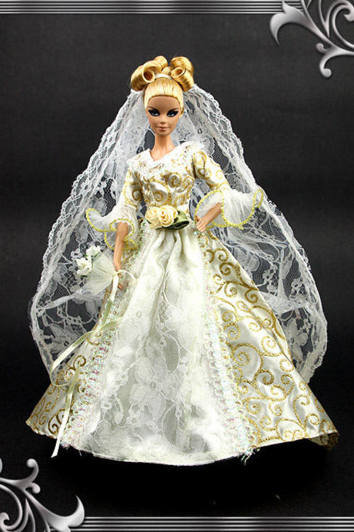 barbie gold dress