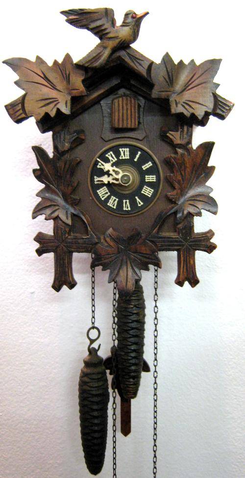 Cuckoo & Wall Clocks SMALL AUGUST SCHWER CUCKOO CLOCK WORKING BUT