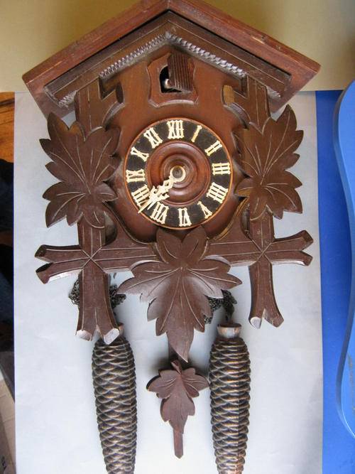Cuckoo & Wall Clocks LARGE OLD CUCKOO CLOCK 330mm x 245mm (Div.Pat.u