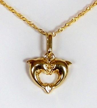 Pendants 9k 9ct Gold Double Dolphin Heart Pendant Charm Refined Stunner Ready For You Last One Was Sold R499 00 On 4 Nov At 14 46 By Man In Pretoria Tshwane Id 207092411 - 9ct Gold Dolphin Heart Pendant