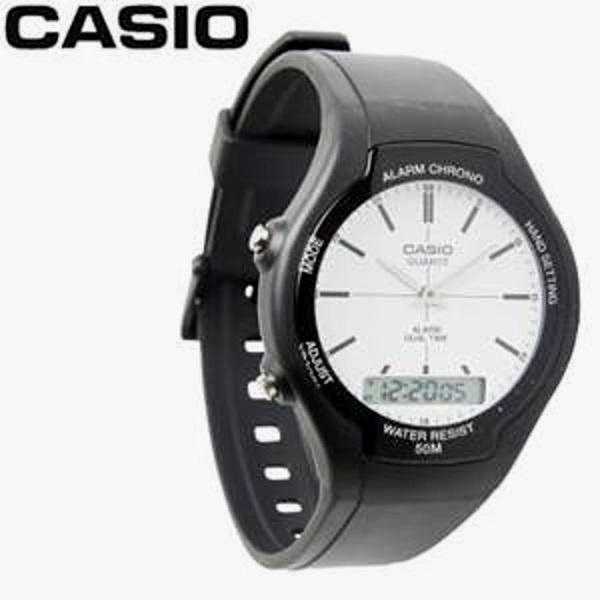 casio dual analog digital watch