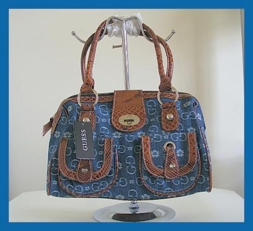 Handbags & Bags - BLUE DENIM GUESS HANDBAG was sold for R300.00 on 5