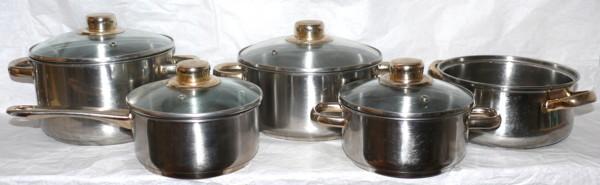 Stainless cookware - Gold plated - Made in Germany