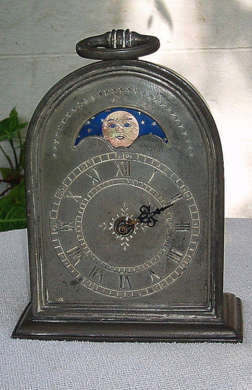 Mantel Clocks VINTAGE POLISHED PEWTERHERMLE QUARTZMANTEL CLOCKMOON & STARS was sold for