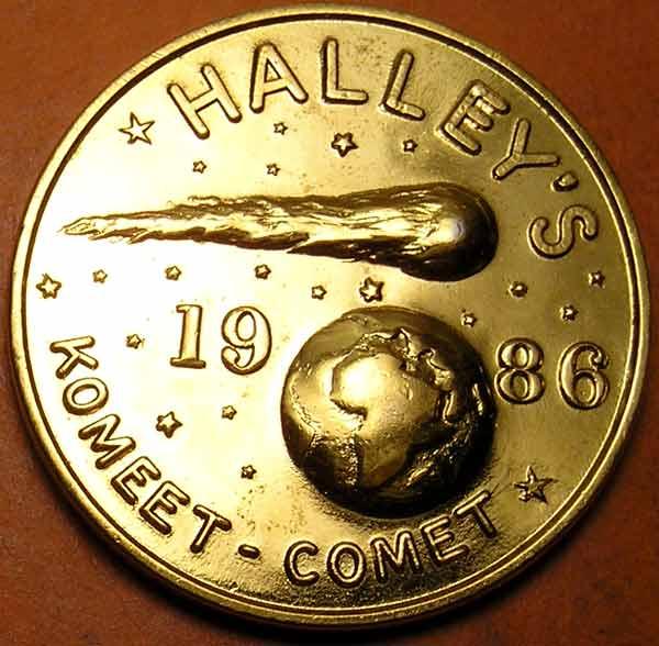 Halleys Comet Medal 1986