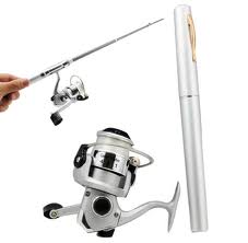 Ultralight Pen Fishing Rod with Coffee Grinder Reel COMBO-Worlds smallest  fishing rod.