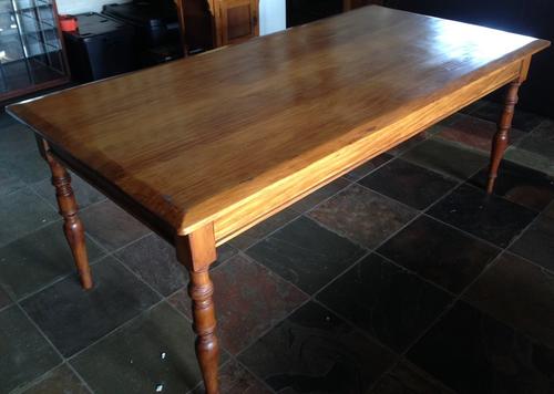 Yellow Wood Dining Room Table For Sale