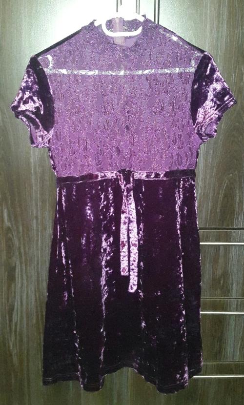 Formal Dresses Truworths Purple Velvet and Lace dress size 36