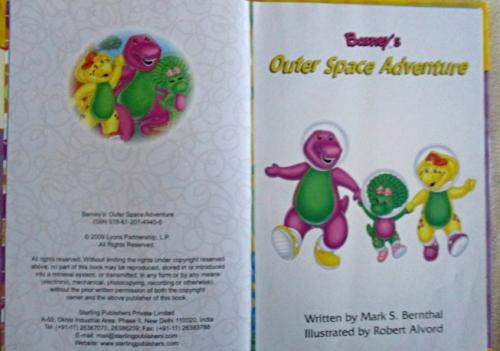 Picture Books Barney S Outer Space Adventure Harcover In Great