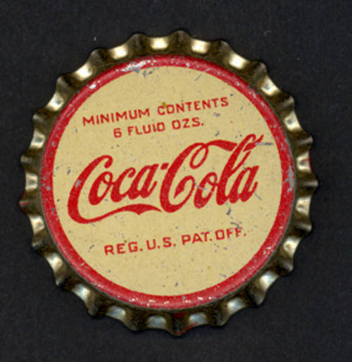 Advertising COCA COLA COKE 1950's/60's CORKLINED BOTTLE CAP was sold