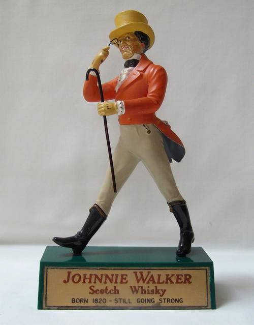 Bar Accessories VINTAGE JOHNNIE WALKER ADVERTISING FIGURINE c1950's