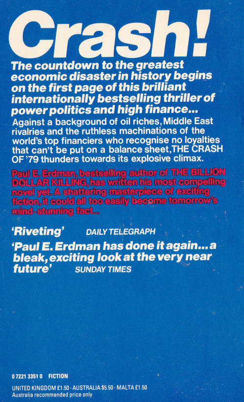 CRASH OF 79 By Erdman Paul Emil - Hardcover **BRAND NEW** CRASH OF 79 By Erdman Paul Emil - Hardcover **BRAND NEW**