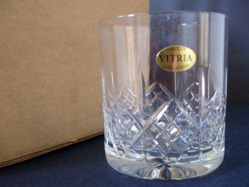 heavy lead crystal whiskey glasses