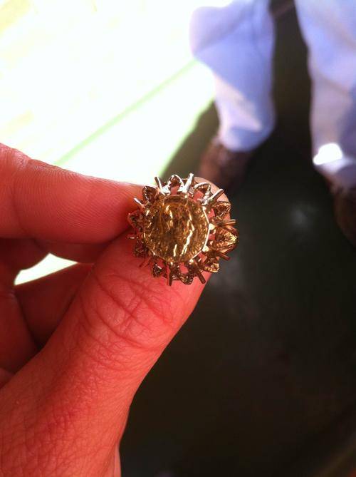 Vintage & Antique Jewellery 1865 MAXIMILIANO EMPERADOR COIN RING was