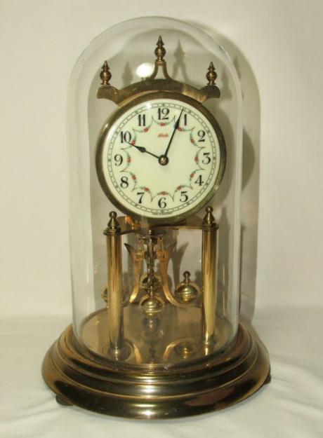 Vintage Kundo Keininger Obergfell West Germany Anniversary Clock w/Glass Do...