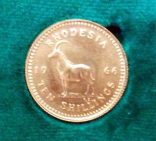 Gold Bullion Coins Rhodesia Gold Ten Shilling Antelope In