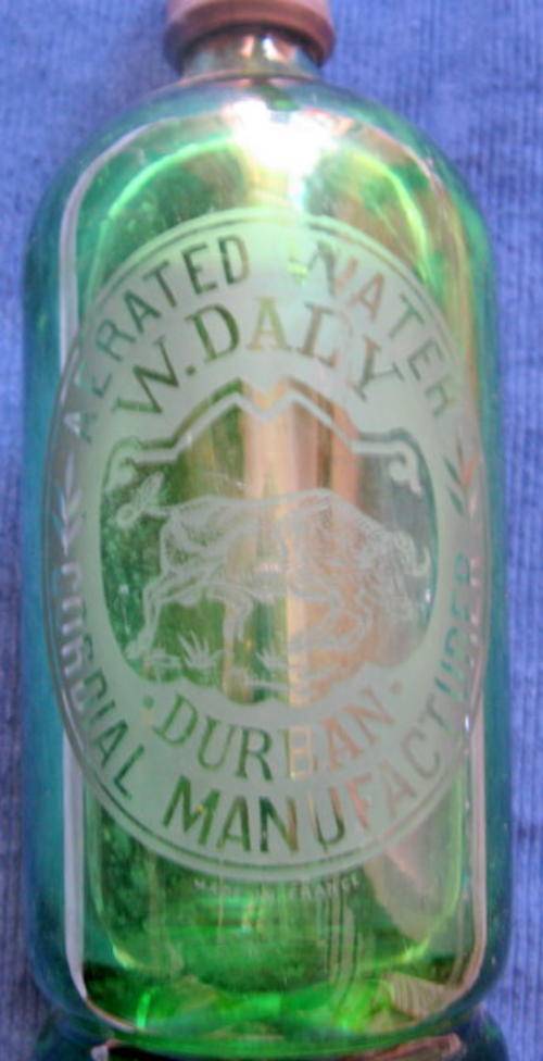 Bottles W. DALY DURBAN AERATED WATER CORDIAL MANUFACTURER