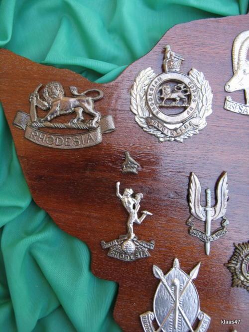 International Badges Insignia Rhodesian Badges Mounted On A