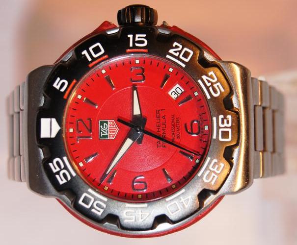 tag heuer formula 1 red face