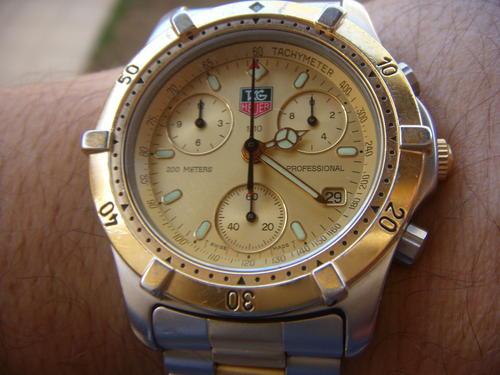 TAG HEUER PROFESSIONAL 200M CHRONOGRAPH 2 tone NO RESERVES NO RESERVES