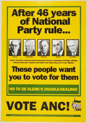 anc vote poster 1994 election government leaders bidorbuy za