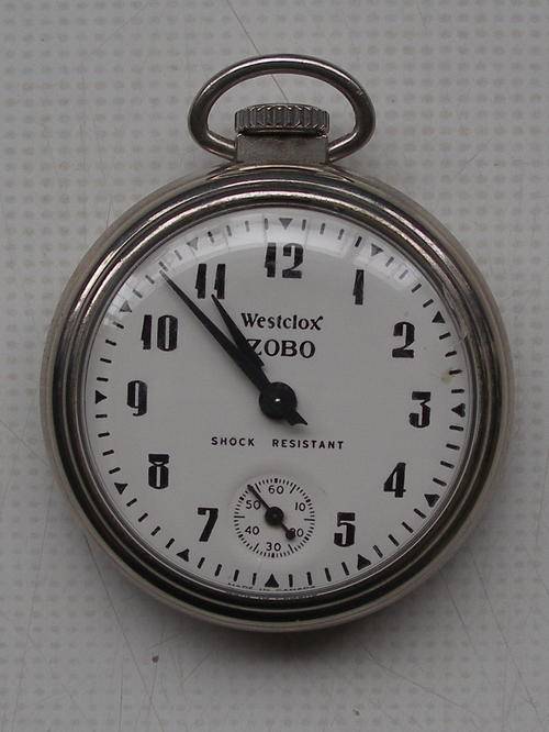 Pocket Watches VINTAGE WESTCLOX ZOBO POCKET WATCH was sold for R260