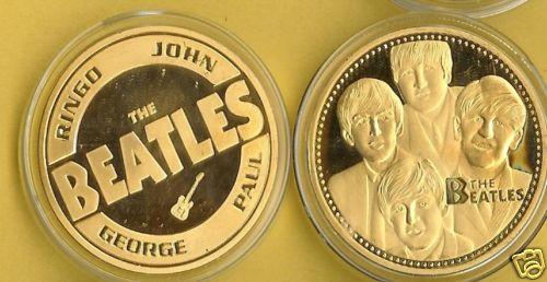 Medallions - The Beatles - Gold Commemorative Coin Was Sold For R116.00 ...