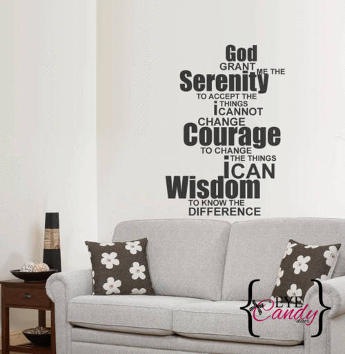 Wall Decals Serenity Prayer vinyl Wall Art Sticker Decal Vinyl Tattoo