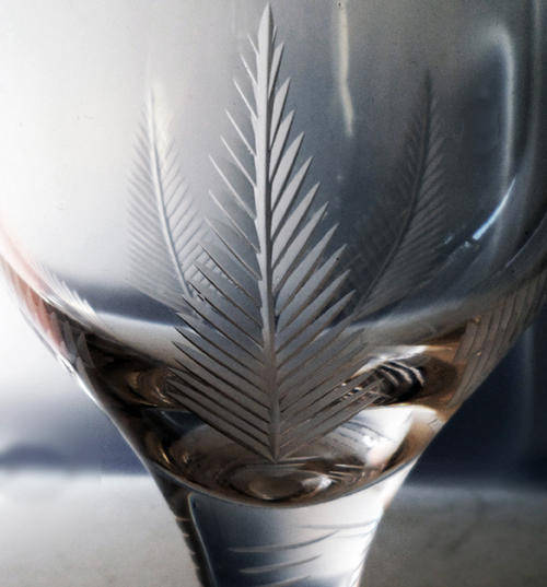 Drinking Glasses & Stemware TWO ANTIQUE STUART CRYSTAL WOODCHESTER