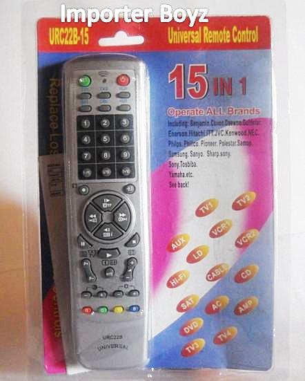 Remote Controls - 15 IN 1 UNIVERSAL REMOTE CONTROL URC22B-15 was sold R59.00 on 16 Jan at 00:16 Importer Boyz in (ID:30299087)