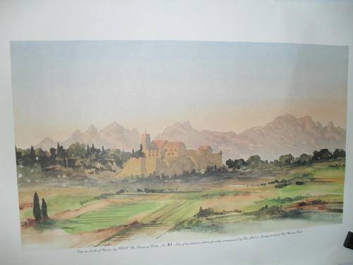 Watercolours - Painting"View in South of France" By HRH The Prince of