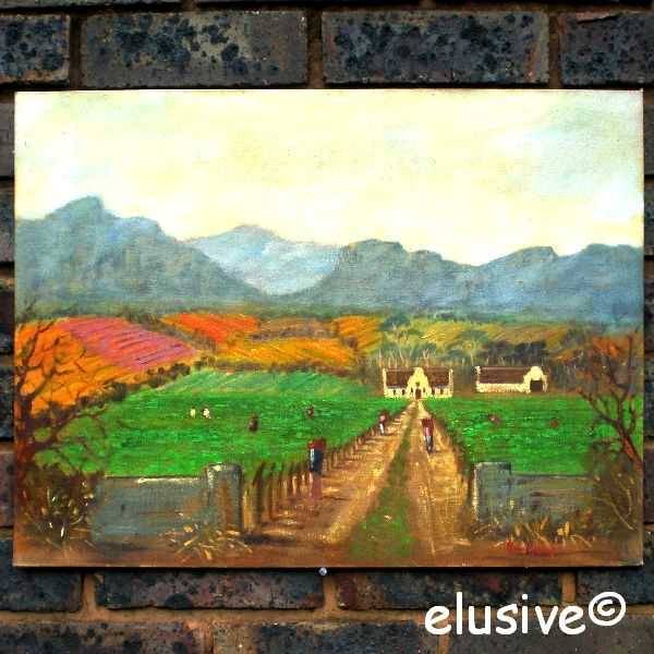 Oils Hugo Myburgh (Pretoria Artist). ORIGINAL OIL PAINTING. 'Boland