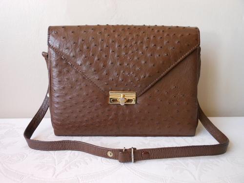 Vintage Corbeau Ostrich Skin Bag – Vintage Swag SA